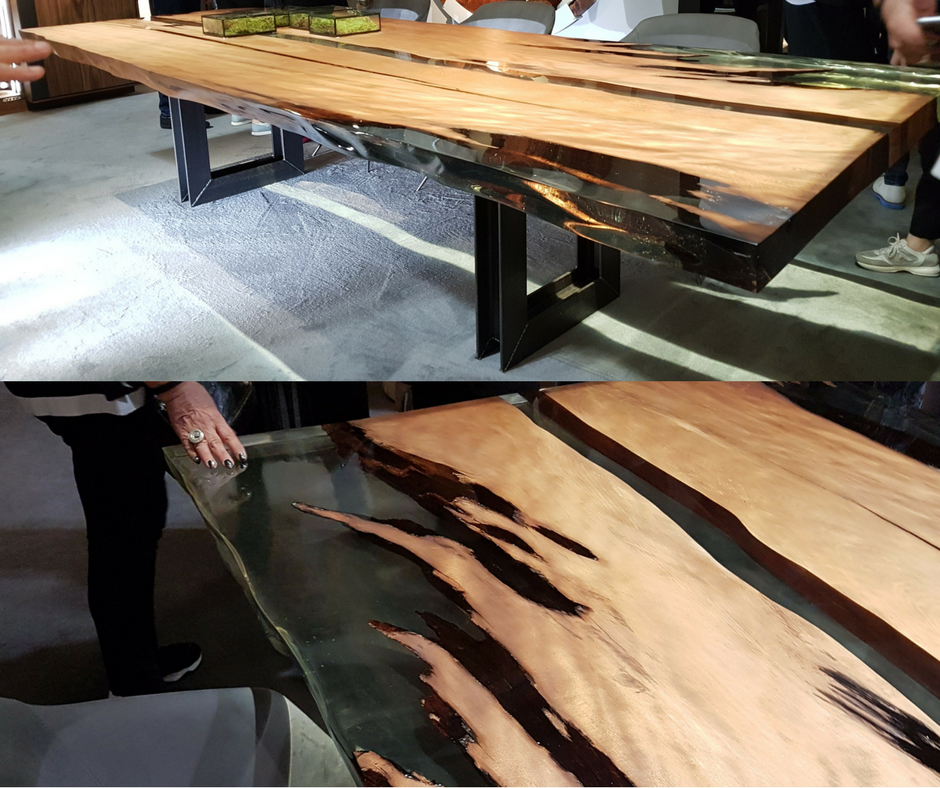 Kauri Wood Table Dubai Salone Del Mobile