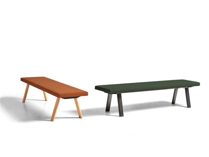 PLANIA BENCH - Upholstered seat for bench without backrest
