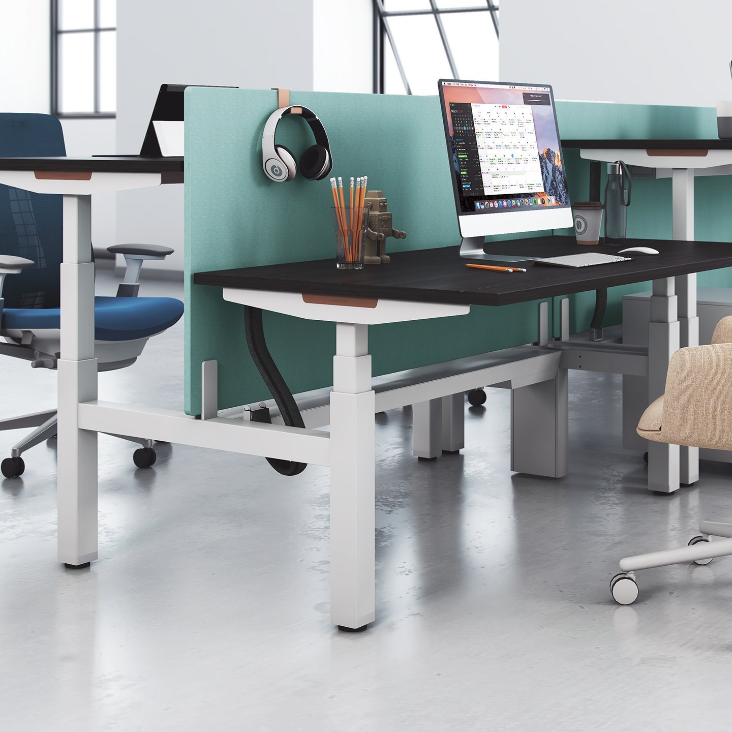 Haworth height adjustable deals table