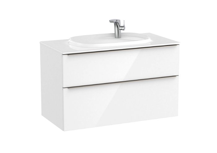 Beyond - Unik (base unit with two drawers with handles and FINECERAMIC® basin) 1000 x 498 x 600 mm, 851454...