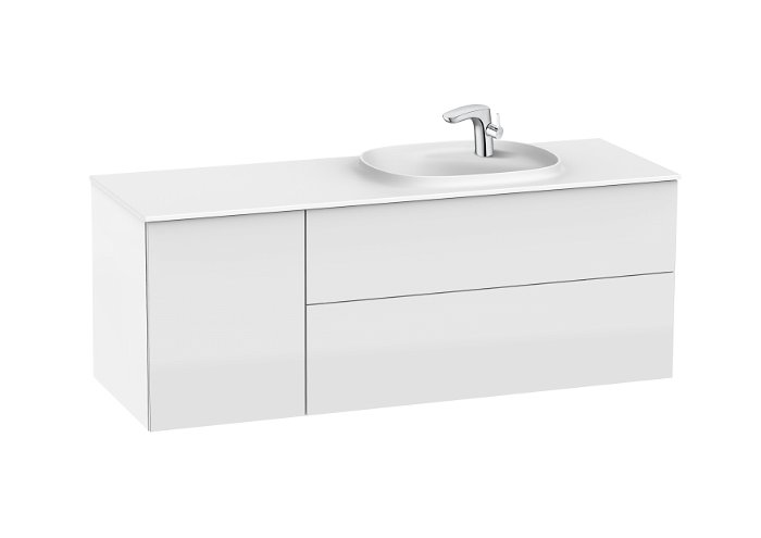 Beyond - Unik (base unit with two drawers, one door and SURFEX® basin on the right) 1400 x 505 x 525 mm, 851394...