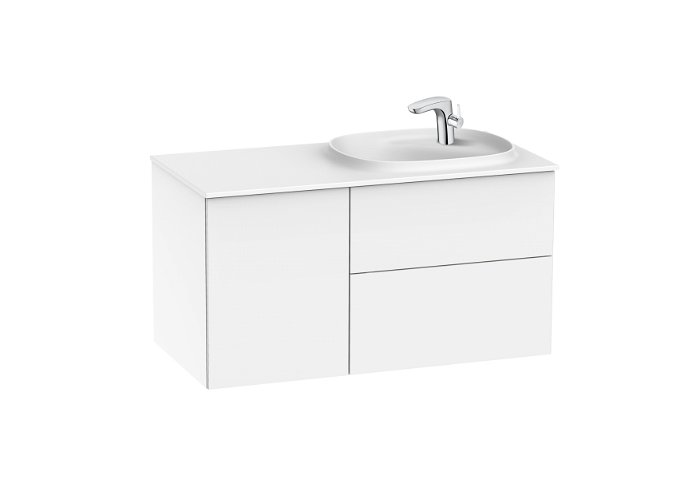 Beyond - Unik (base unit with two drawers, one door and SURFEX® basin on the right) 1000 x 505 x 525 mm, 851390...