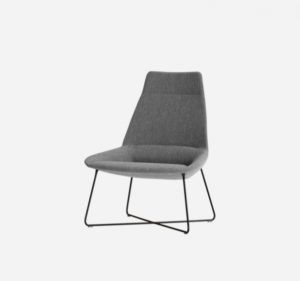 Dunas XL Easy chair with steel rod base (high backrest)