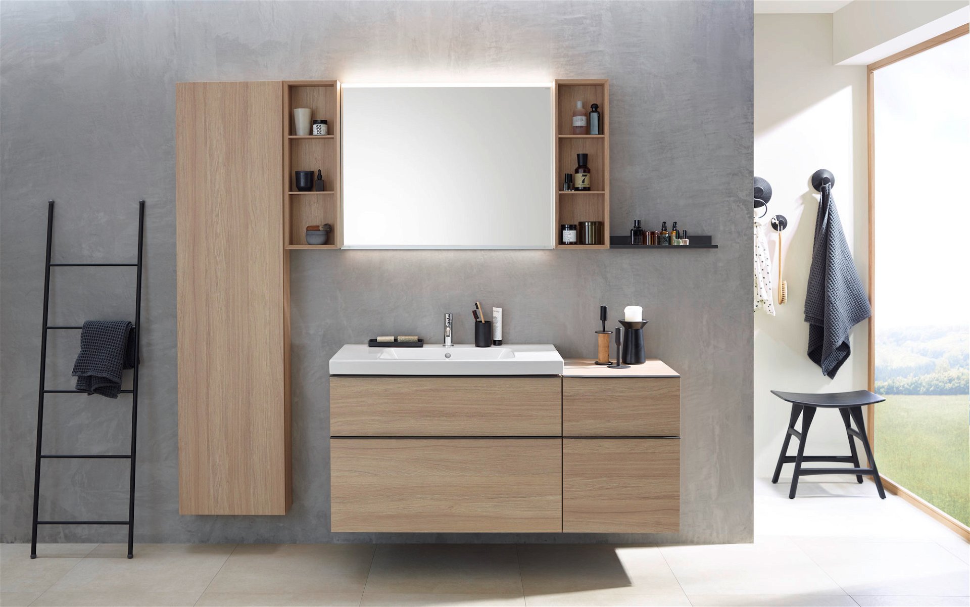 High-Quality Furniture in Wood Look from Geberit for A Homely Bathroom Design