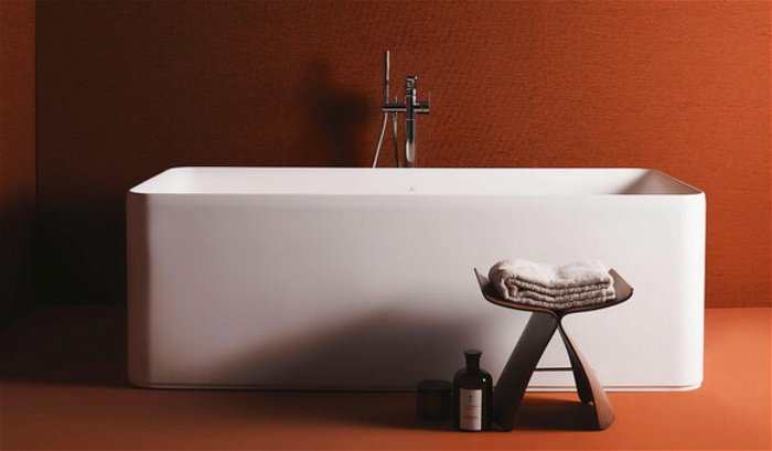 Conca Solid surface freestanding bath 180 x 80cm
