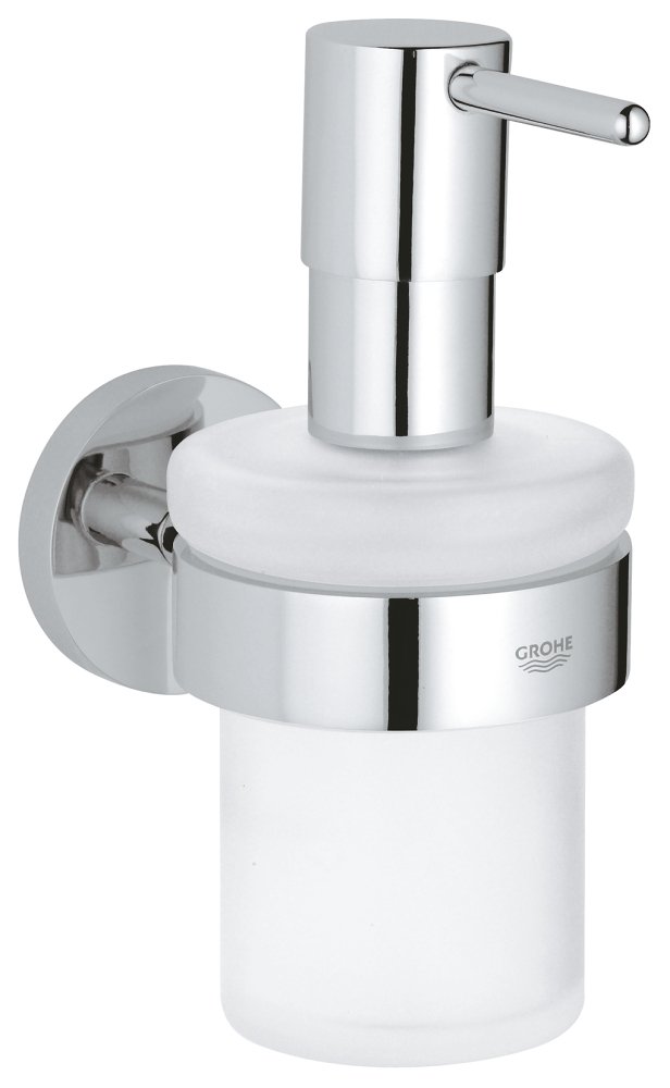 Essentials Soap dispenser with holder - chrome