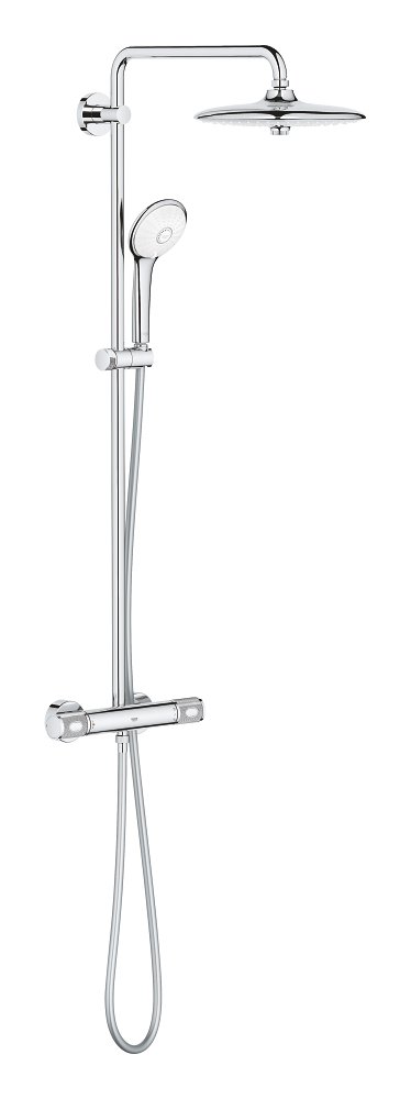 Euphoria System 260 Shower system with safety mixer for wall mounting