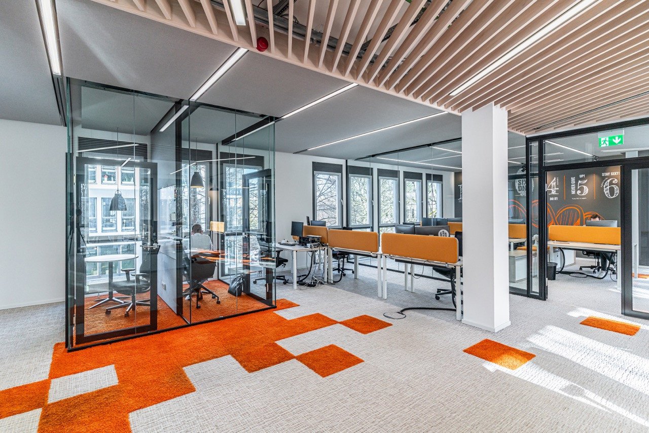 All orange everything: OBJECT CARPET at SIXT Headquarters in Pullach