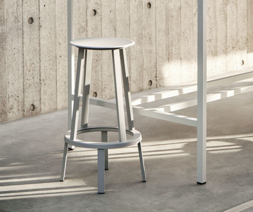 HAY Revolver bar stool, 76 cm, grey | Finnish Design Shop